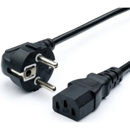 Bion Кабель питания Bion BXP-PC-186-VDE-3M 3м, евровилка с заземлением, 0.75мм, Schuko-C13, 10А, черный