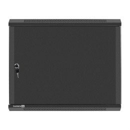 Шкаф телекоммуникационный 19" настенный 9U ExeGate EC-WM-9U.450.M.BLACK (19”, 9U, 600x450x500mm (ШхГхВ), передняя дверь металл, съемные боковые панели, пыле- и влагозащита IP23, черный RAL 9004) EX298619RUS