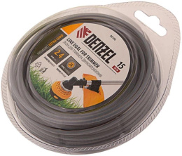 Леска для садовых триммеров DENZEL 96180,  2.4мм, 15м