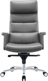 Кресло руководителя Cactus CS-LGR-DUBLIN, кожа, до 120кг, серый