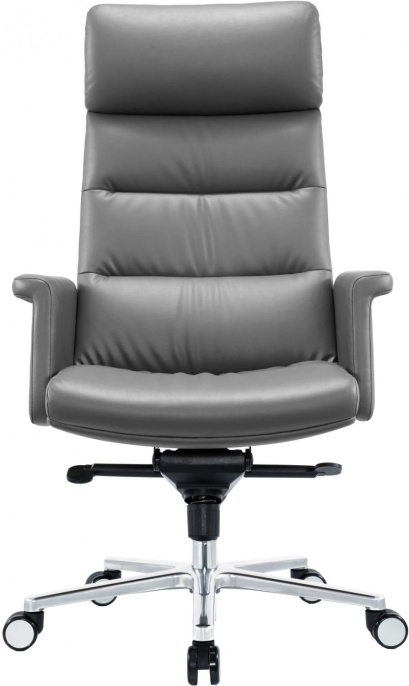 Кресло руководителя Cactus CS-LGR-DUBLIN, кожа, до 120кг, серый