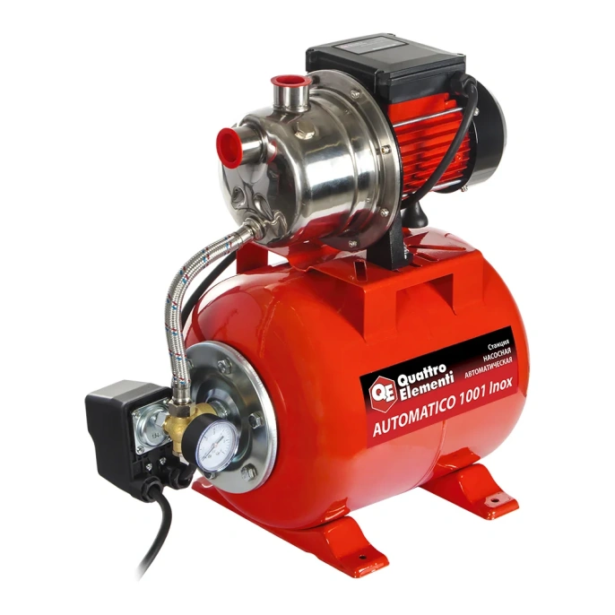 Насосная станция QUATTRO ELEMENTI Automatico 1001 Inox 910-218