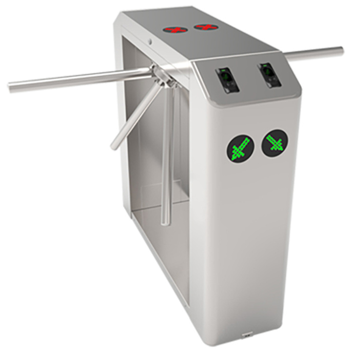 Турникет-трипод ZKTeco TS2200 двухпроходной, тумбовый, 30 чел/мин, питание AC 100В – 240В 50-60Hz , укомплектован электромагнитным замком блокировки планок, LED-индикаторами разрешения, запрещения и направления прохода