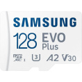 Micro SecureDigital 128GB Samsung EVO Plus Memory Card MB-MC128KA A2, Video Class 30, UHS Class 3 MB-MC128KA/APC/KR/AM (MB-MC128KA/APC/AM)