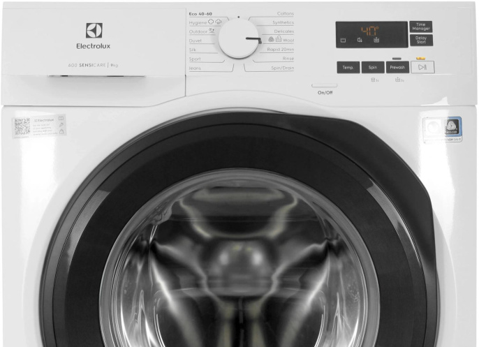 Стиральная машина Electrolux EW6F1492E, с фронтальной загрузкой, 9кг, 1400об/мин, с паром, инверторная, с английской панелью управления