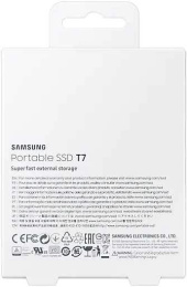 1ТБ Внешний диск SSD Samsung T7 MU-PC1T0T/WW, USB-C, запись - 1000МБ/с, чтение - 1050МБ/с, черный