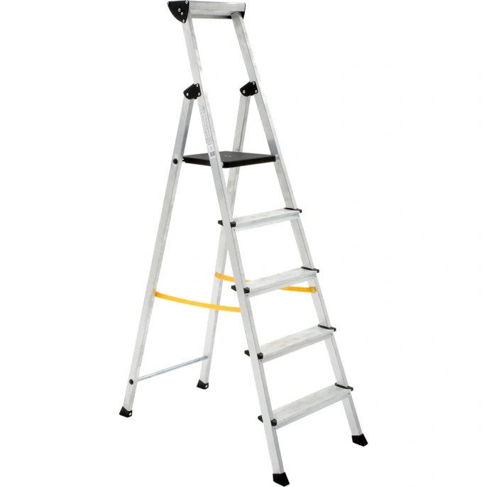 Алюминиевая стремянка с алюминиевым лотком Inforce 5 ступеней СП-01-05