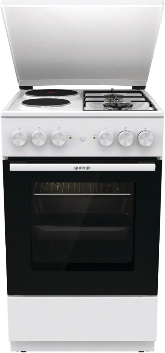 Плита Комбинированная Gorenje GK5A12WG белый металлическая крышка реш.сталь