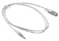 Кабель-удлинитель аудио Buro Jack 3.5 m - Jack 3.5 f , 1м, прозрачный [cab025-1m]