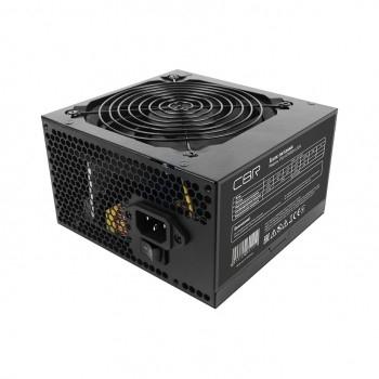 Блок питания CBR ATX 600W 80+ Bronze, DC-DC, APFC, 0.6mm, 20+4pin, 1*8-pin 4+4P , 2*6+2pin, 6*SATA, 4*IDE, 12cm fan, 1.5м кабель питания, черный [PSU-ATX600-12GM] BOX