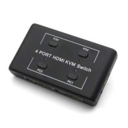 ORIENT HS41, HDMI KVM переключатель на 4 устройства, порты HDM + 2xUSB клавиатура+мышь , поддержка 4K@30Hz, кнопка переключения на проводе 1.2 м, не требуется внешнее питание 31067