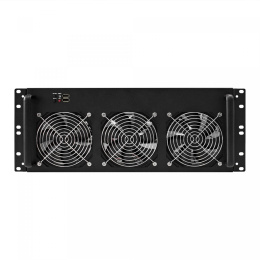 Корпус для майнинга ExeGate Pro 8-650 <без БП, 2*USB, 6*fan 120мм, места под: 8 видеокарт, 1 БП, RM 4U> EX288960RUS