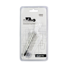 Термопаста ALSEYE S-810 Color: Grey Thermal Conductivity: 4.63 W/m-K Thermal Impdedance: 0.0087 ℃-in2/W Specific Gravity: 3.15 Viscosity: 12500 Thixotropic Index: 280 ±10 1/10mm Moment Beared Temperature: -50-300℃ Operation Temperture: -30-280℃; silico A