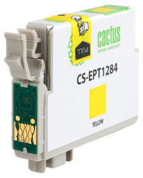 Картридж Cactus CS-EPT1284, T1284, желтый / CS-EPT1284