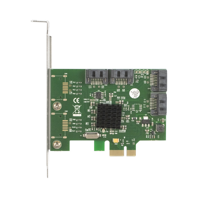 Контроллер ExeGate EXE-503 (PCI-E x1 v2.0, SATA3 6Gb/s, 4 int., Marvell Chipset 88SE9215) EX283710RUS