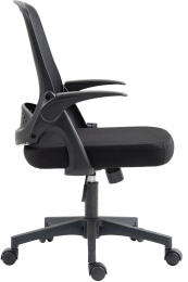 Кресло Cactus CS-MC212-BK, ткань, до 100кг, топ-ган, откидные подлокотники,  черный