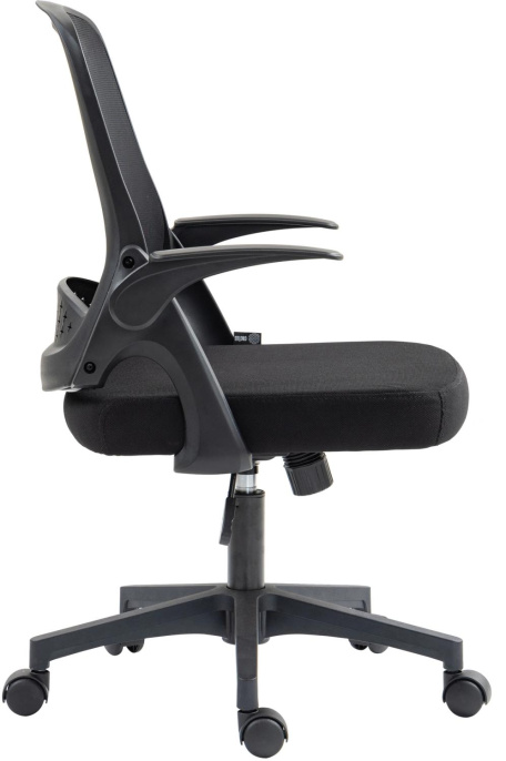 Кресло Cactus CS-MC212-BK, ткань, до 100кг, топ-ган, откидные подлокотники,  черный