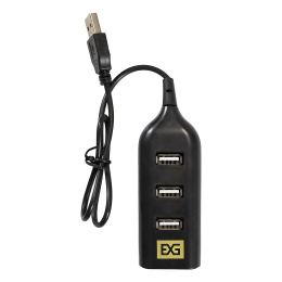 USB-Хаб (концентратор) 4-в-1 ExeGate DUB-42 (кабель-адаптер USB2.0 --> 4xUSB2.0, Plug&Play, черный) EX293976RUS
