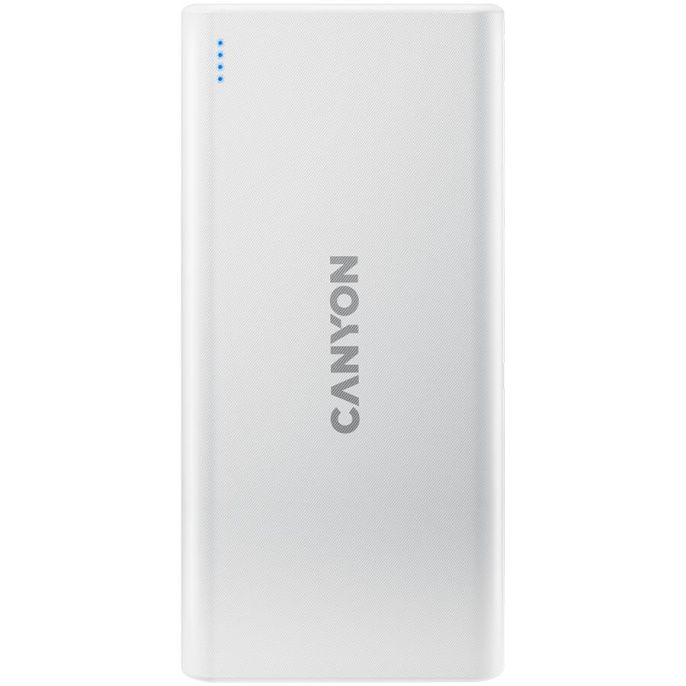 Внешний аккумулятор Power Bank Canyon PB-106, 10000мAч, белый [cne-cpb1006w]