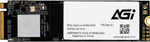SSD накопитель AGI AI298 AGI512GIMAI298 512ГБ, M.2 2280, PCIe 3.0 x4, NVMe, M.2