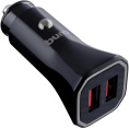 Автомобильное зарядное устройство Buro BUCG1, 2xUSB-A, 15.5Вт, 3.1A, черный [bucg15s200bk]