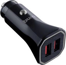 Автомобильное зарядное устройство Buro BUCG1, 2xUSB-A, 15.5Вт, 3.1A, черный [bucg15s200bk]