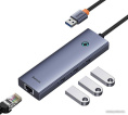 Хаб Baseus BS-OH109 UltraJoy Series 4 порта USBA to USB3.0*3+RJ45*1 Space Grey B0005280A813-01