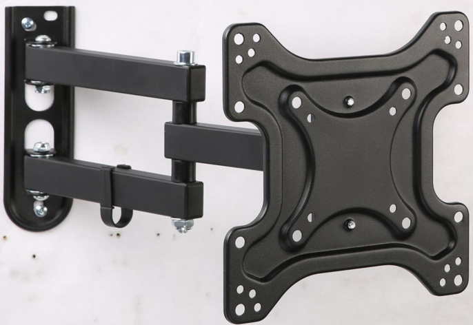 Кронштейн для телевизора HAMA R1 118155, 19-48", настенный, поворотно-выдвижной и наклонный,  черный