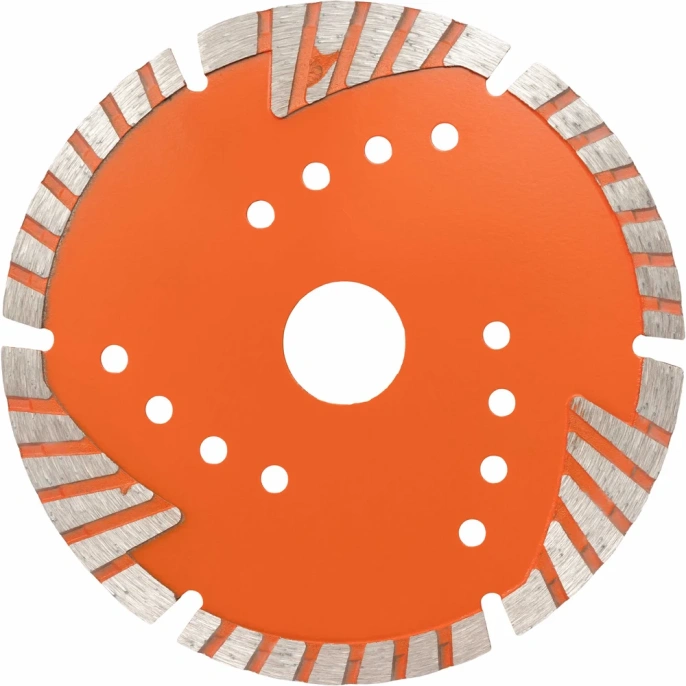 Диск алмазный отрезной сегментный с защитными сект, 125x22,2 мм сухая резка Gigant G-10352