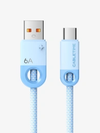Кабель USB A CABLETIME CAP0J (CT-AMCM6A-PBL1.5) 1.5 м, cиний, USB-A на USB-C для быстрой зарядки смартфонов