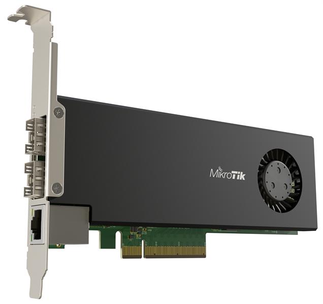 MikroTik CCR2004-1G-2XS-PCIe Сетевая карта 1RJ45 1Гбит, 2*SFP28 25Гбит, 4Гб DDR4 Ram, low profile 2U