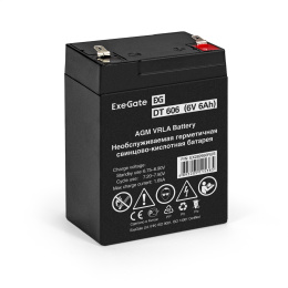 Аккумуляторная батарея ExeGate DT 606 6V 6Ah, клеммы F1 EX282950RUS