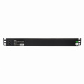 Блок розеток с сетевым фильтром (Surge Protect), выключателем с подсветкой и разъемом подключения C14 ExeGate ServerPro PDU-19H607 Al-6S-C14-SW-SPD1 (19", 1U, Алюминий, 6*EU/Тип F(Schuko), IEC 320 C14, выкл. с подсветкой, SPD1, черный, RTL) EX280832RUS