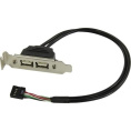 ORIENT C026, Планка портов в корпус 2xUSB 2.0, Low Profile, длина кабеля 30см, oem 30826
