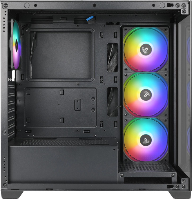 Корпус ATX AZZA Neptune, Midi-Tower, без БП,  черный [neptune csaz-491]
