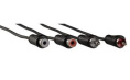 Кабель-удлинитель аудио HAMA 2хRCA (m) -  2хRCA (f),  10м, черный [00122279]