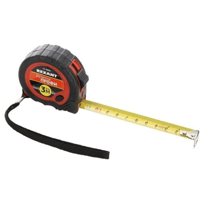 REXANT 12-9004 Рулетка измерительная «Профи» , прорезиненный корпус, 3 м х 16 мм