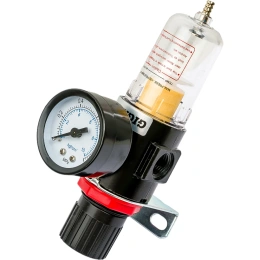 Фильтр-влагоотделитель для компрессора с регулятором давления 1/4"; манометр; 10 бар Gigant GAFR2000