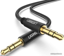 Кабель UGREEN AV112 50361 3.5mm Male to 3.5mm Male Cable Gold Plated Metal Case with Braid. Длина: 1м. Цвет: черный (50361_)