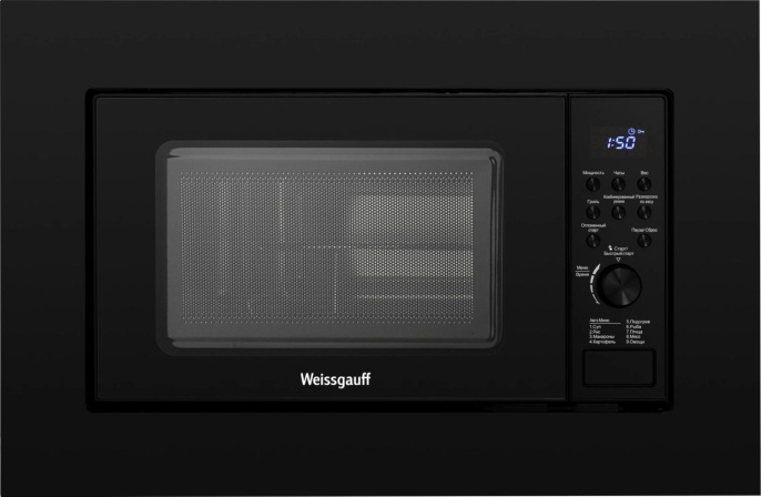 Встраиваемая микроволновая печь WEISSGAUFF HMT-620 B Grill, 20л, 700Вт, черный [435130]