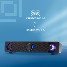 Саундбар Oklick OK-504S 2.0 6Вт черный