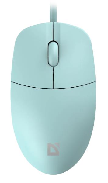 Мышь проводная Defender Azora MB-241, оптическая, USB, 1200dpi, голубой [52243]