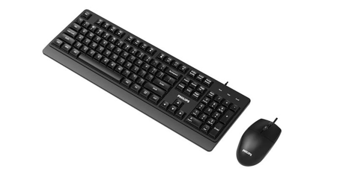 Аксессуары Philips Проводной Комплект SPT6247, USB 2.0 104 клав/3 кнопки, 1600dpi, русская заводская раскладка, чёрный SPT6247B/60