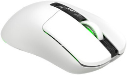 Мышь HAFF NovaPulse (MS-GM200WR) (беспроводная: радио+BT+USB, 6 клавиш, RGB-подсветка, сенсор PixArt PAW3311, DPI: 12000, аккумулятор 400mAh, кабель 1.6 м плетеный TypeC, 78gr, цвет: черный/серый)