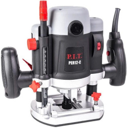 Фрезер P.I.T. PER12-C электрический, 2100 Вт, 6000-22000 об/мин, ход 55 мм, цанги 8/12 мм