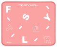 Коврик для мыши A4Tech FStyler FP25 Мини розовый/белый 250x200x2мм FP25 PINK