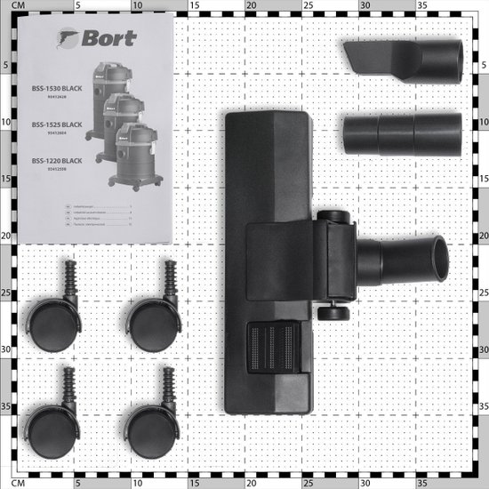 Строительный пылесос Bort BSS-1220 1200Вт (уборка: сухая/влажная/выдув/сбор воды) черный