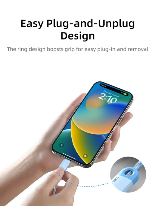 Кабель USB A CABLETIME CAP1J (CT-AMCM6A-PBW1.5) 1.5 м, черный, USB-A на USB-C для быстрой зарядки смартфонов