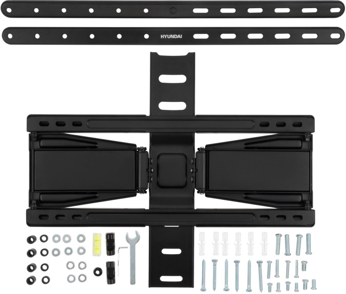 Кронштейн для телевизора Hyundai SL-F1 черный 43"-90" макс.50кг настенный поворотно-выдвижной и наклонный (HMS90FD350BK16)