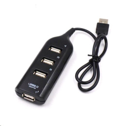 USB-Хаб (концентратор) 4-в-1 ExeGate DUB-42 (кабель-адаптер USB2.0 --> 4xUSB2.0, Plug&Play, черный) EX293976RUS